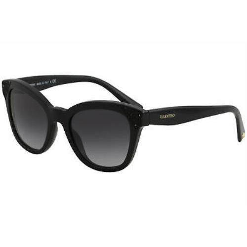 Valentino Women`s VA4005 VA/4005 5012/8G Black Fashion Cat Eye Sunglasses 52mm