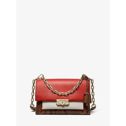 cece medium embossed leather shoulder bag