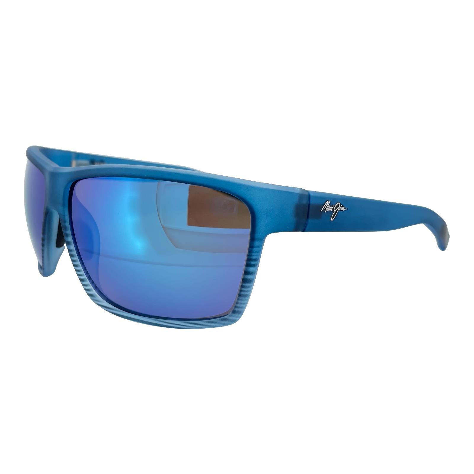 Maui Jim Men Sunglasses Alenuihaha B839-03S Matte Blue Frame Blue Polarized Lens