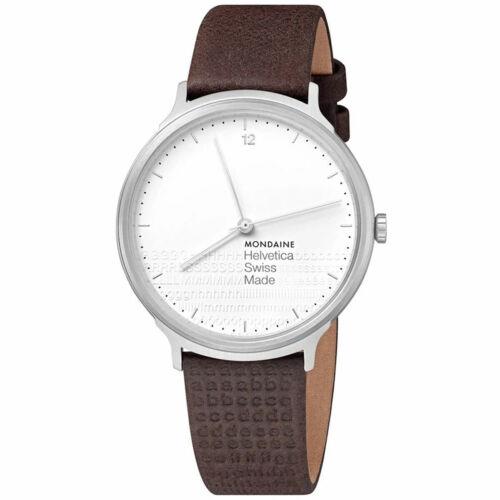 Mondaine MH1.L2110.LG Men`s Watch Helvetica Quartz Brown Leather Strap