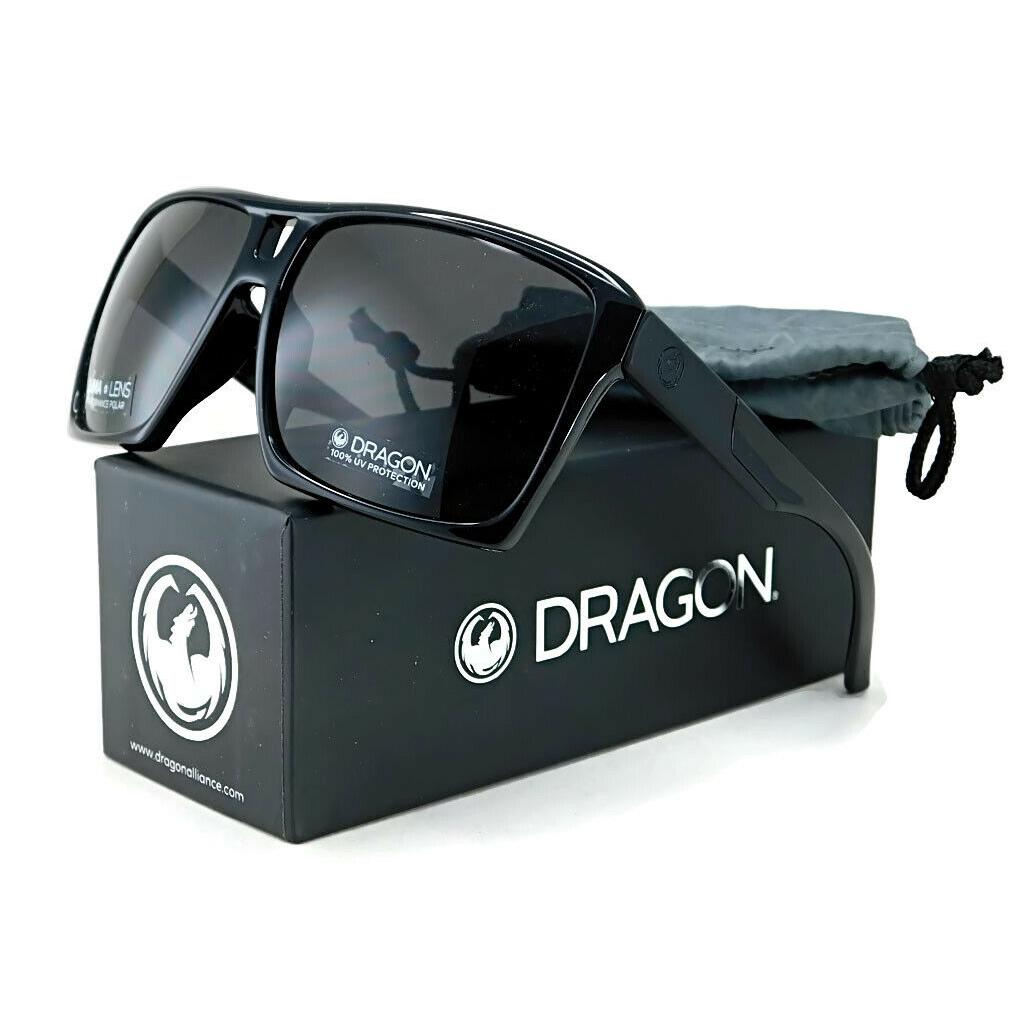Dragon The Verse Polarized Sunglasses Shiny Black / Smoke Polar Lens