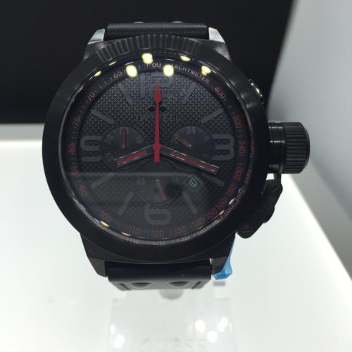 TW Steel Canteen Black Dial Chronograph Black Leather Men`s Watch TW902r