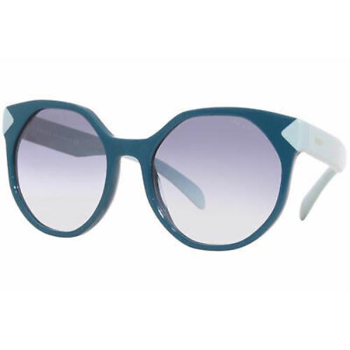 Prada Women`s SPR11T SPR/11/T VIO-3C2 Teal/green Fashion Square Sunglasses 55mm
