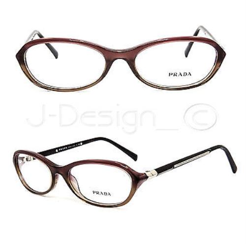 Prada VPR05O EAE-1O1 Purple Brown 51/16/135 Eyeglasses Italy