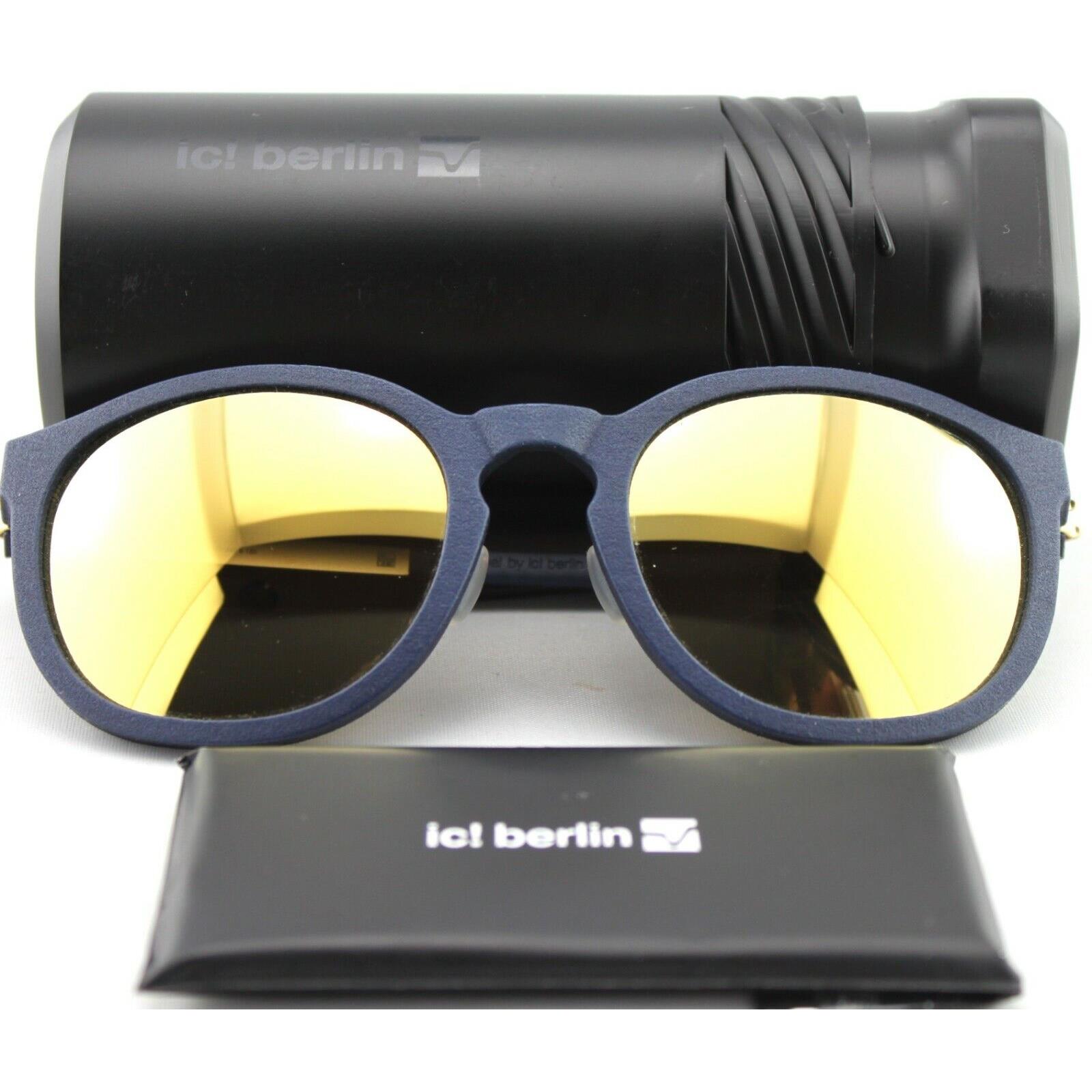 IC Berlin131 Julika Dark Blue Metal Frame Grey/gold Flash Mirrored Lenses