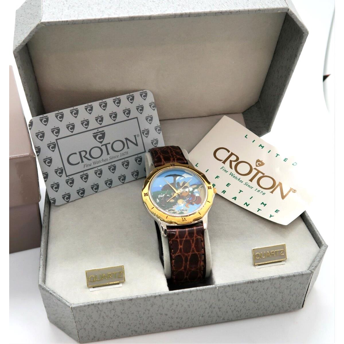 Scrooge Mcduck Croton Armani Con Giveaway 1999 Mib Mens Character Watch R10-02