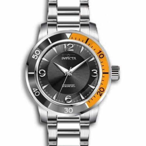 Invicta Men`s Watch Specialty Black and Yellow Bezel Quartz Bracelet 38517