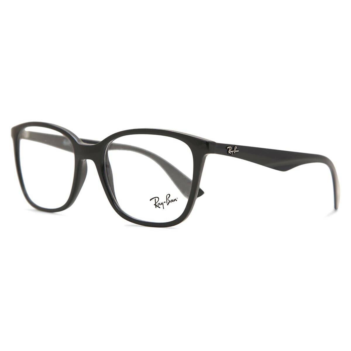 Ray-ban RX7066 2000 Shiny Black 54/17/145 RX Eyeglasses W/case