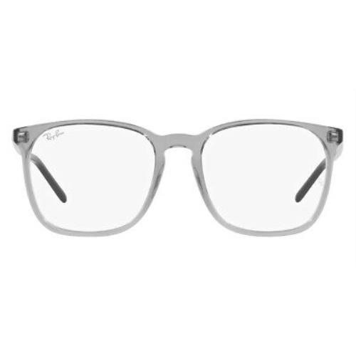 Ray-ban 0RX5387 Eyeglasses Unisex Transparent Grey Square 52mm