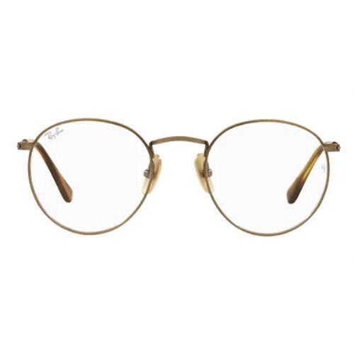 Ray-ban 0RX8247V Eyeglasses Unisex Demigloss Antique Gold Square 50mm
