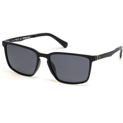 Kenneth Cole York KC 7251 KC7251 Matte Black Smoke Polarized 02D Sunglasses