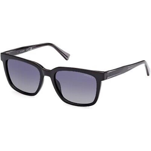 Guess GU 50 GU00050 Shiny Black Smoke Polarized 01D Sunglasses