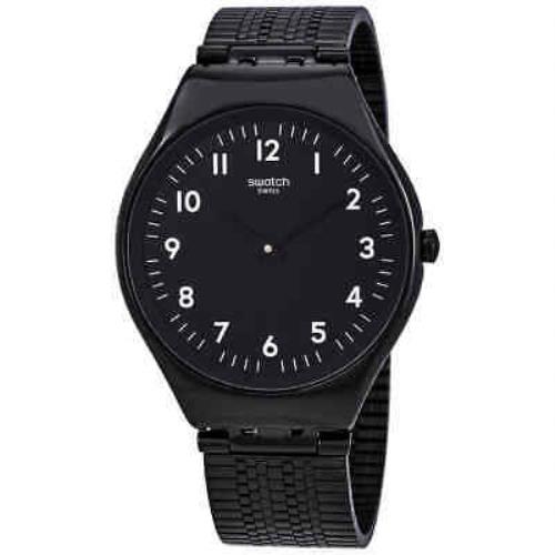 Swatch Skincoal Black Dial Black-plated Milanese Watch SYXB100GG