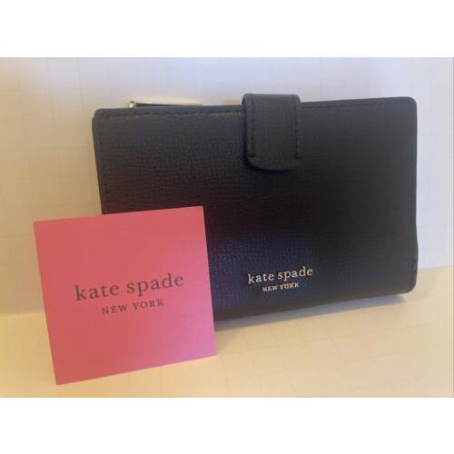 Kate Spade Sylvia Black Medium Bifold Wallet PWRU7230-001