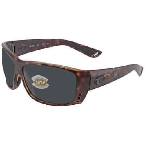 Costa Del Mar Cat Cay Polarized Gray 580P Rectangular Men`s Sunglasses 06S9024