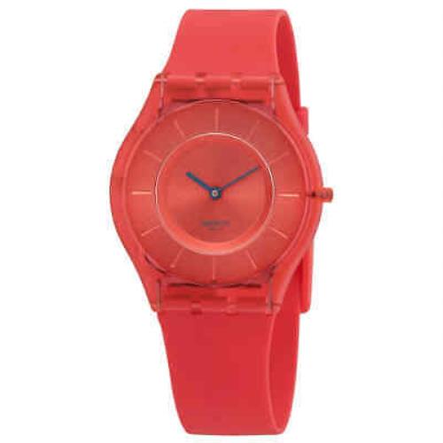 Swatch Monthly Drops Sweet Coral Quartz Ladies Watch SS08R100