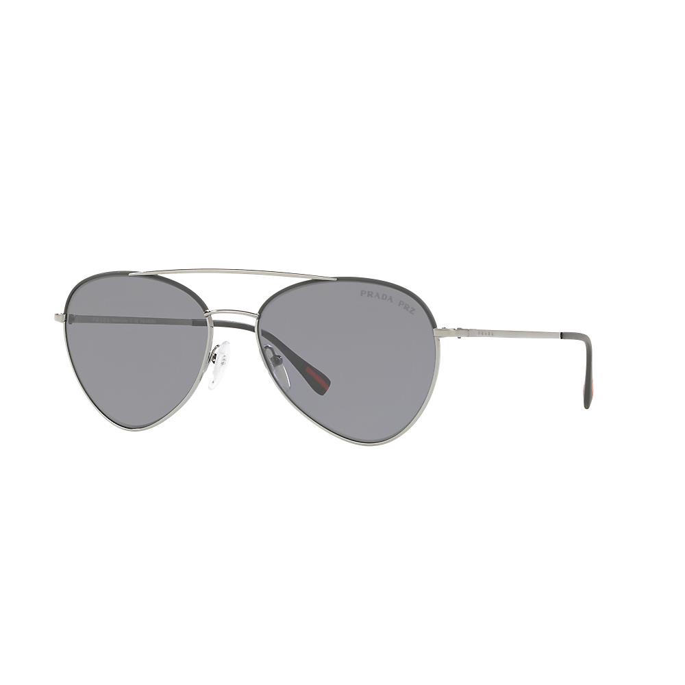 Prada Sport Sunglasses PS 50SS 290255 60 Gunmetal Frame Grey Polarized Lens