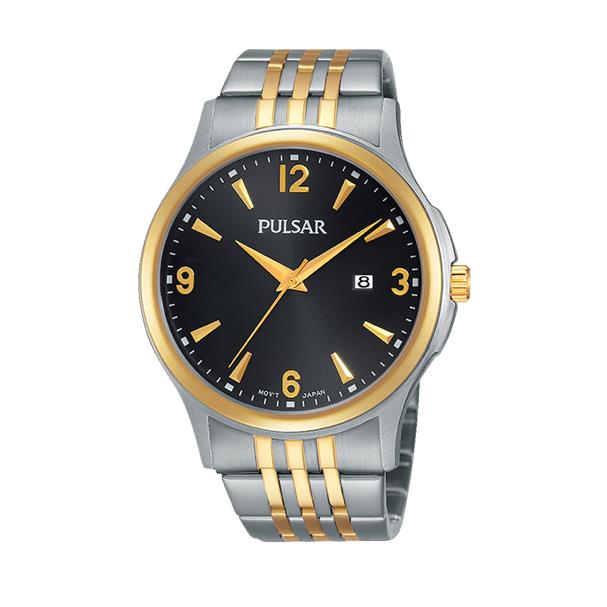 Pulsar Men`s Traditional Collection Two-tone Stainless Steel Watch PH9076