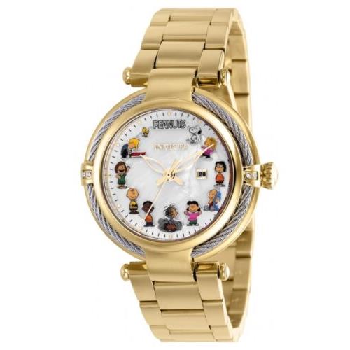 Invicta Character Snoopy Friends Women`s 40mm Limited Edition Gold Watch 38295