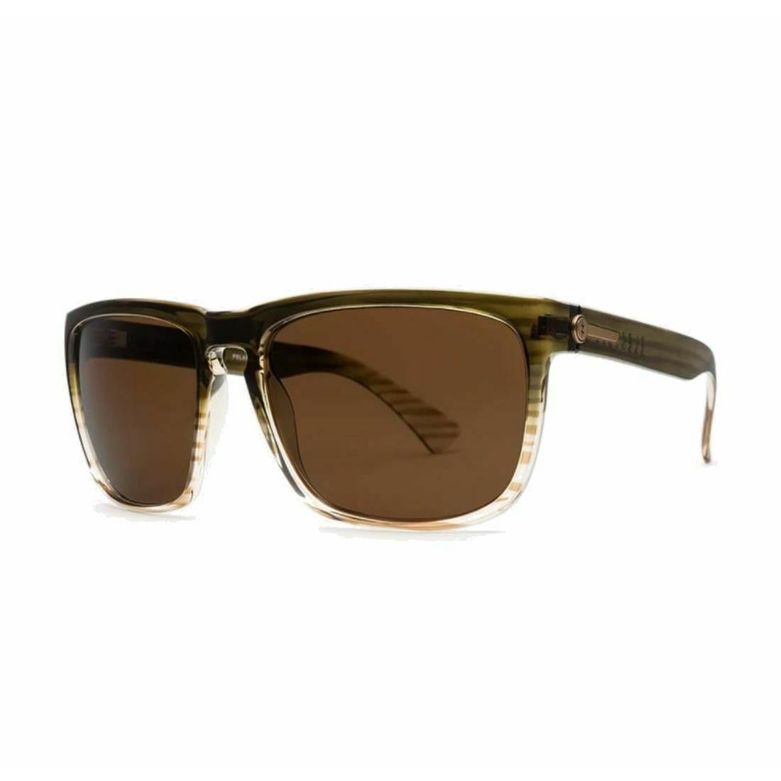 Electric Knoxville XL Sunglasses Red Wood with Bronze Polarized Lens