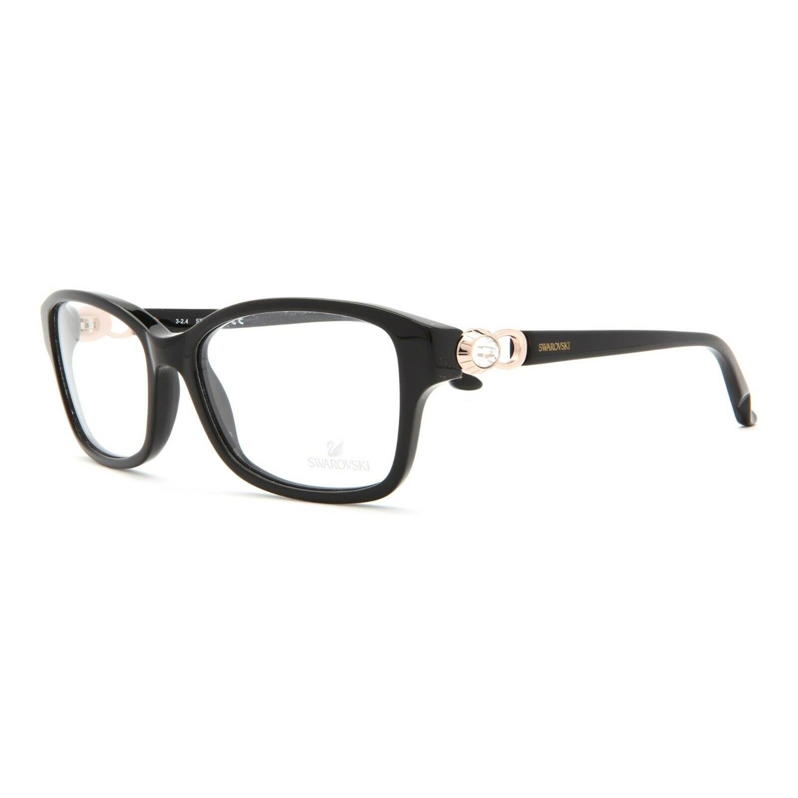 Swarovski Dolly SW 5087 001 Black Plastic Cat Eyeglasses Frame 54-15-140