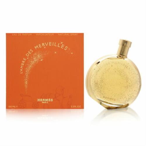 L`ambre Des Merveilles by Hermes For Women 3.3 oz Edp Spray