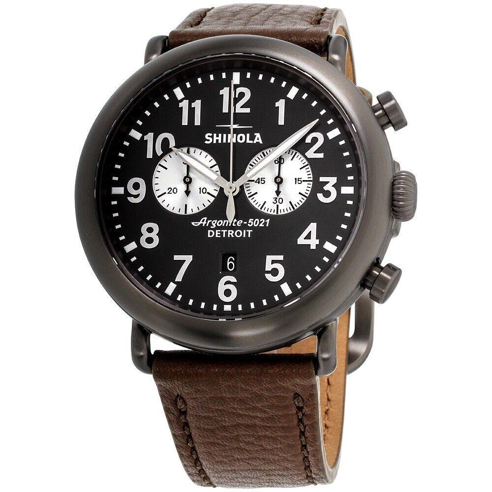 Shinola Runwell Men`s 47mm Chronograph Grey Dial Watch S0120109238