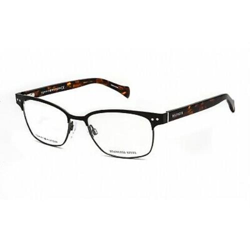 Tommy Hilfiger Th1306-0VJC Black Ruthenium Havana Brown Eyeglasses