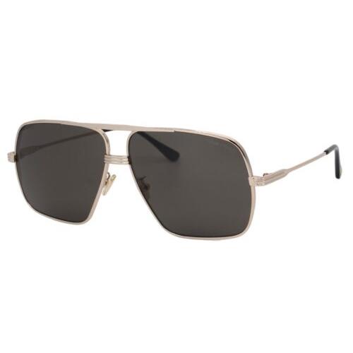 Tom Ford Frankie 735-H 28A Gold Men s Bridge Sunglasses Gray Lens 62-12-140 Case