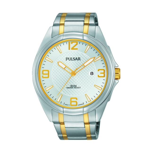 Pulsar Men`s Easy Style Collection Two-tone Stainless Steel Watch PH9076