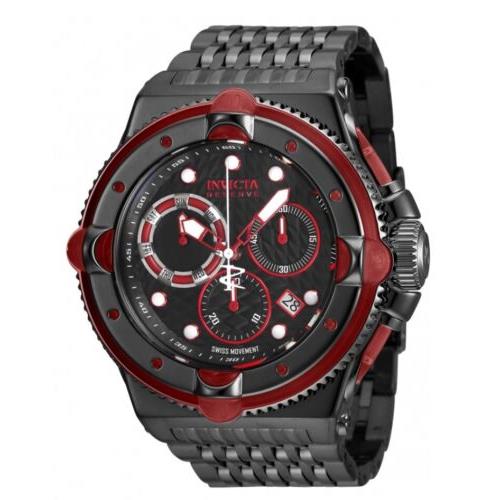 Invicta Reserve Sea Monster Mens 56mm Double Black Swiss Chronograph Watch 35160