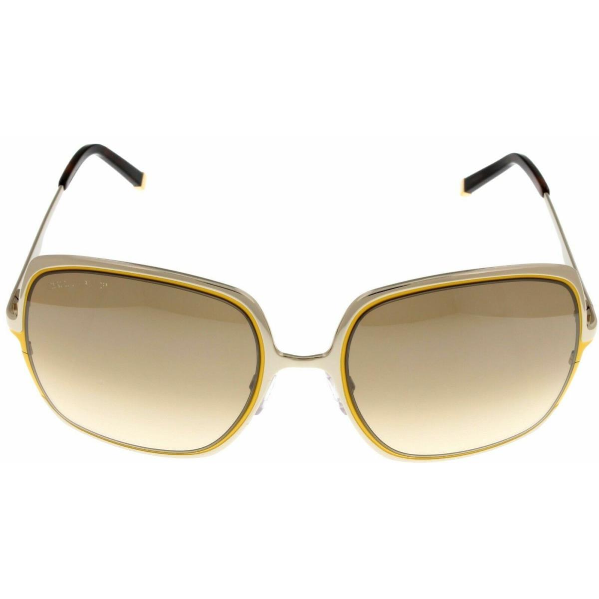DSquared2 Dsquared DQ 0012 28F Rose Gold Yellow Square Full Rim Dunglasses Italy Womens
