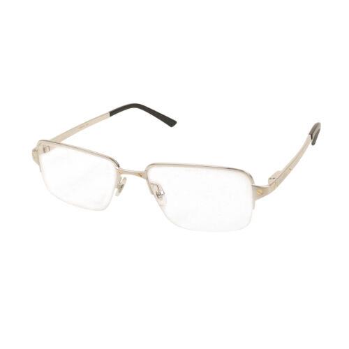 Cartier CT0041O-004 Silver Black Rectangular Eyeglasses Size OS