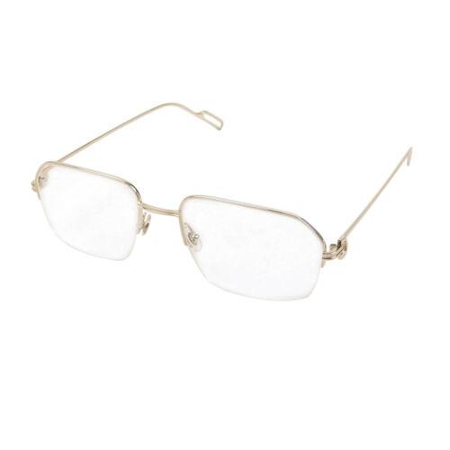 Cartier CT0114O-002 Silver Rectangular Eyeglasses Size OS
