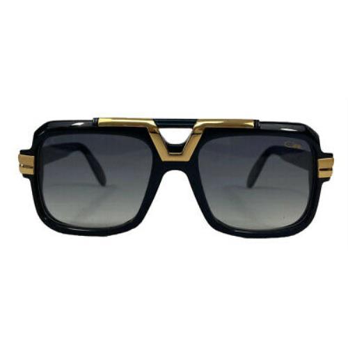 Cazal Men`s Legends 684 Black/gold with Grey Gradient Lens Luxury Sunglasses