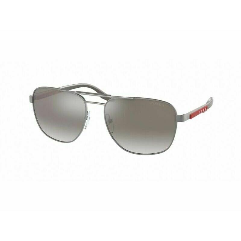 Prada Sport Sps 53X 7CQ-02M Gunmetal / Gray Mirror Sunglasses PS 53XS