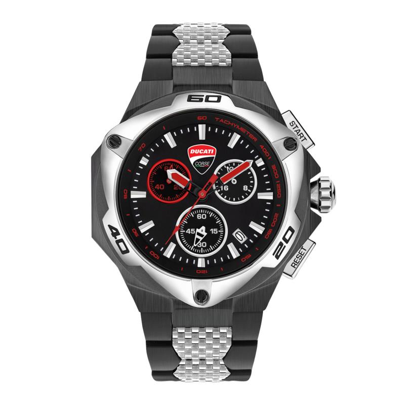 Ducati Corse Motore Two-tone Stainless Steel Men`s Chronograph Watch