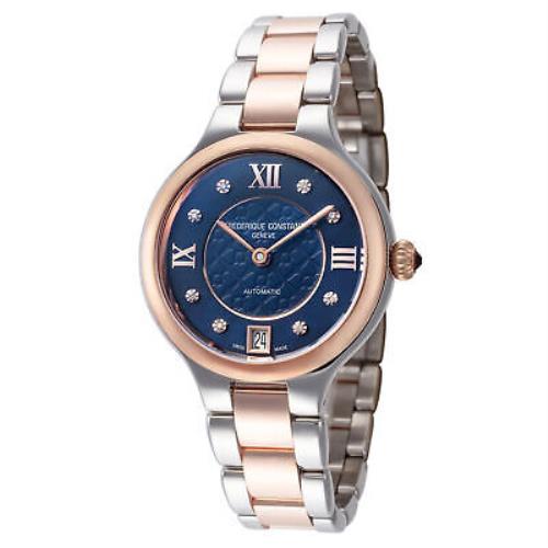 Frederique Constant Women`s FC-306NHD3ER2B Delight 33mm Blue Dial Steel Watch