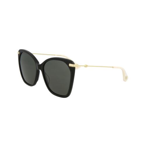 Gucci Women`s GG0510S-30007716001 Fashion 56mm Black Gold Sunglasses