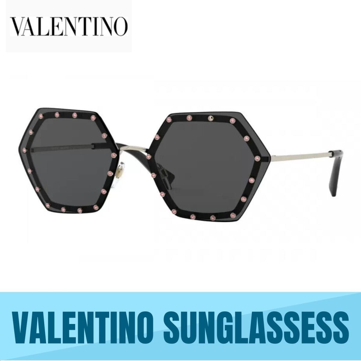 Valentino VA2035 300387 Light Gold-smoke Lens Women`s Sunglasses 62MM
