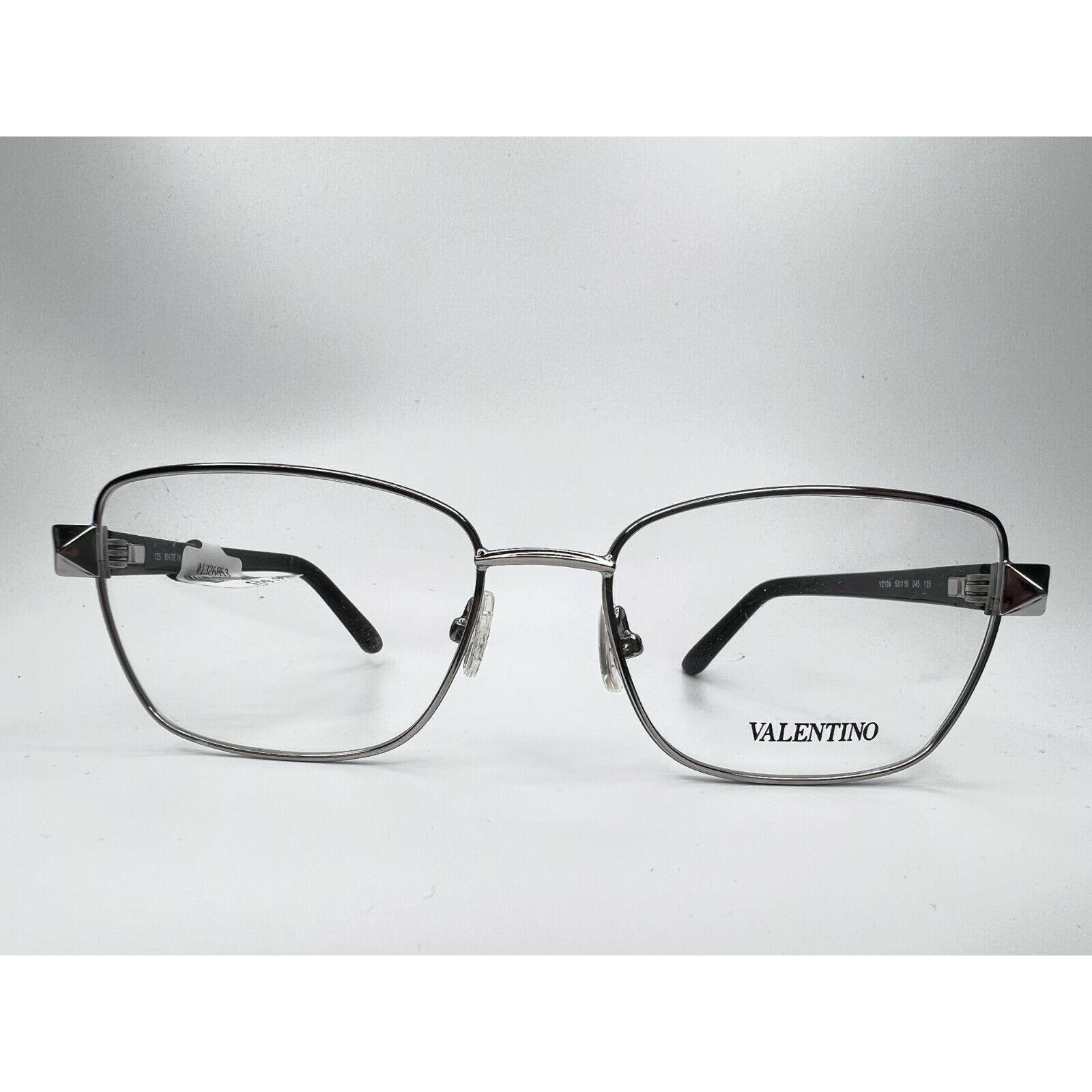 Valentino Eyeglasses V2124 045 Silver Rectangular Womens Frames 53 16 135 mm