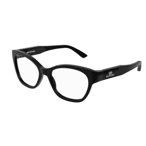 Balenciaga BB0214 001 Black Full-rim Square Cat-eye Women`s Eyeglasses