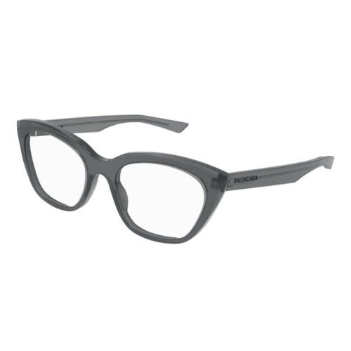 Balenciaga BB0219O 003 Gray Full-rim Oval Women`s Eyeglasses