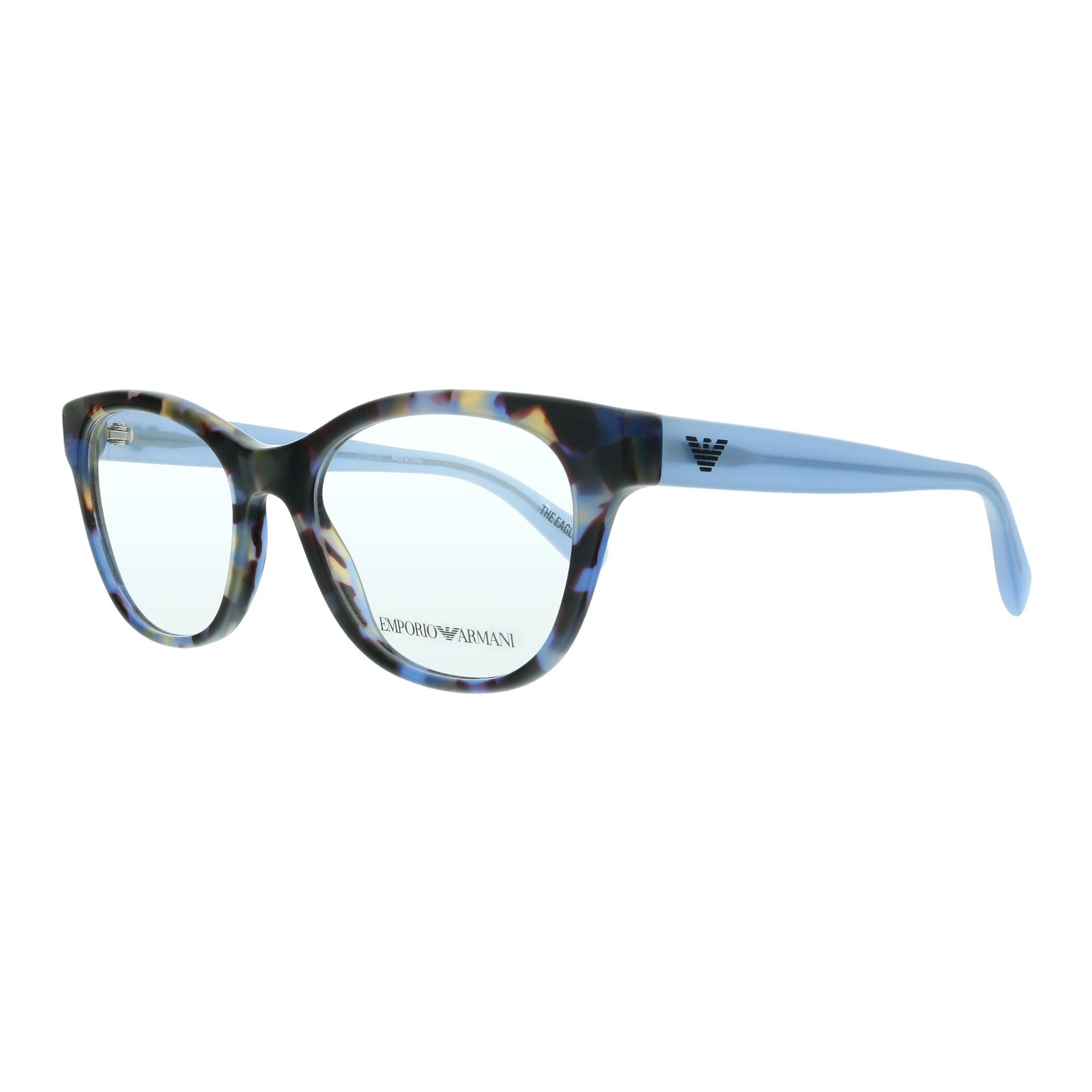 Emporio Armani 0EA3162 5828 Shiny Blue Havana Cat Eye Eyeglasses