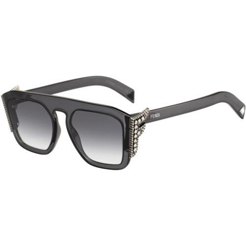 Fendi Women`s FF-0381-S-0KB7-9O Fashion 55mm Grey Sunglasses