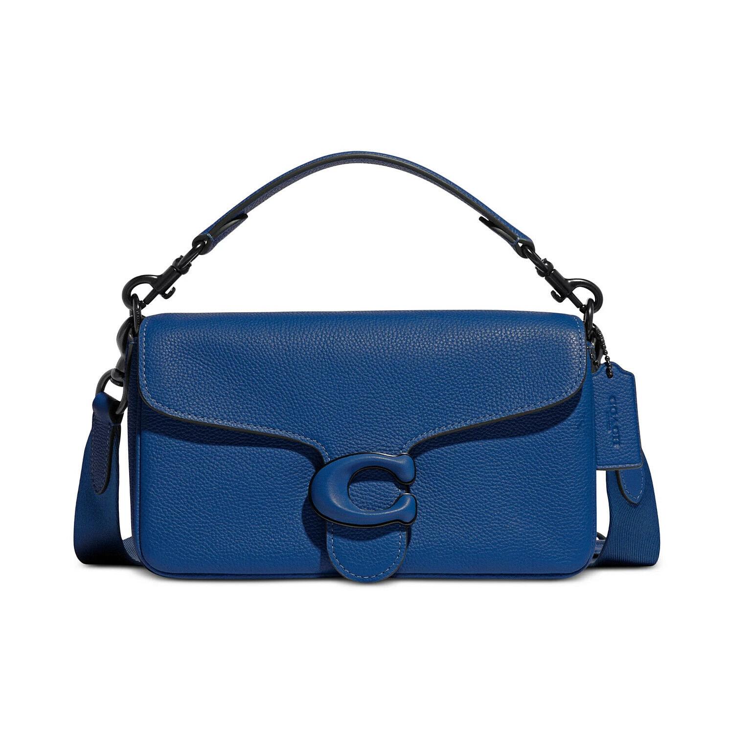 Coach Soft Tabby Leather Crossbody Bag Black Copper/blue Fin Pkg