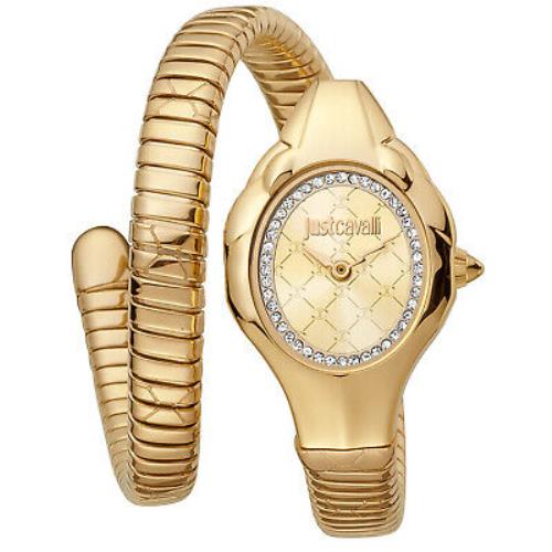 Just Cavalli Women`s Serpente Corto Gold Dial Watch