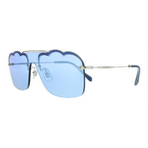 Miu Miu 0MU 55US 1BC178 Silver Irregular Sunglasses
