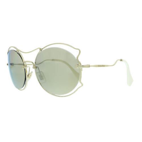 Miu Miu 0MU 50SS ZVN1C0 Pale Gold Irregular Sunglasses