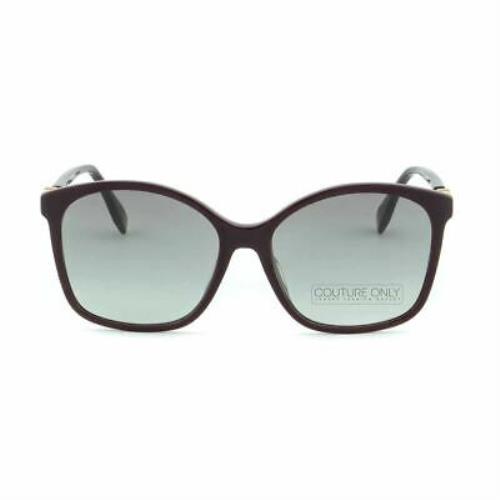 Fendi Women Rectangular Sunglasses FF0361FS Burgundy Acetate Brown Gradient Lens